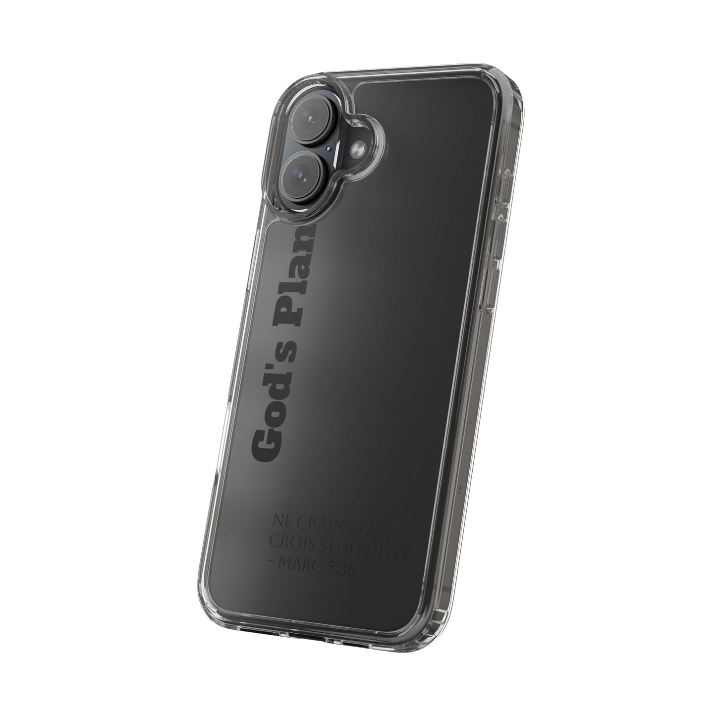 God's Plan – Coque Transparente | Coque de Téléphone Personnalisée, Style Minimaliste, Protection Durable, Cadeau Parfait