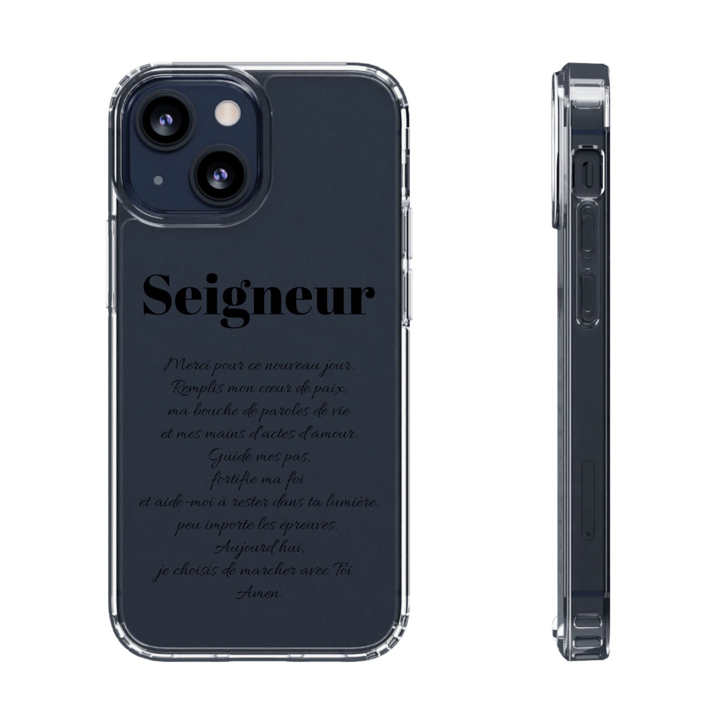 Coques de téléphone élégantes et transparentes avec citation inspirante, cadeau parfait pour toutes les occasions