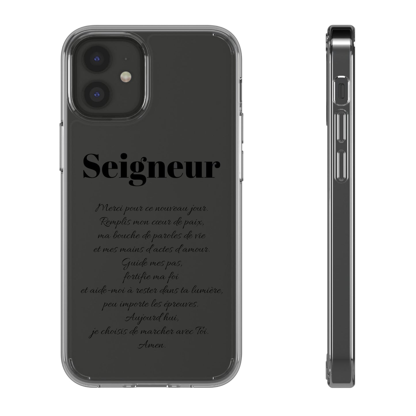 Coques de téléphone élégantes et transparentes avec citation inspirante, cadeau parfait pour toutes les occasions