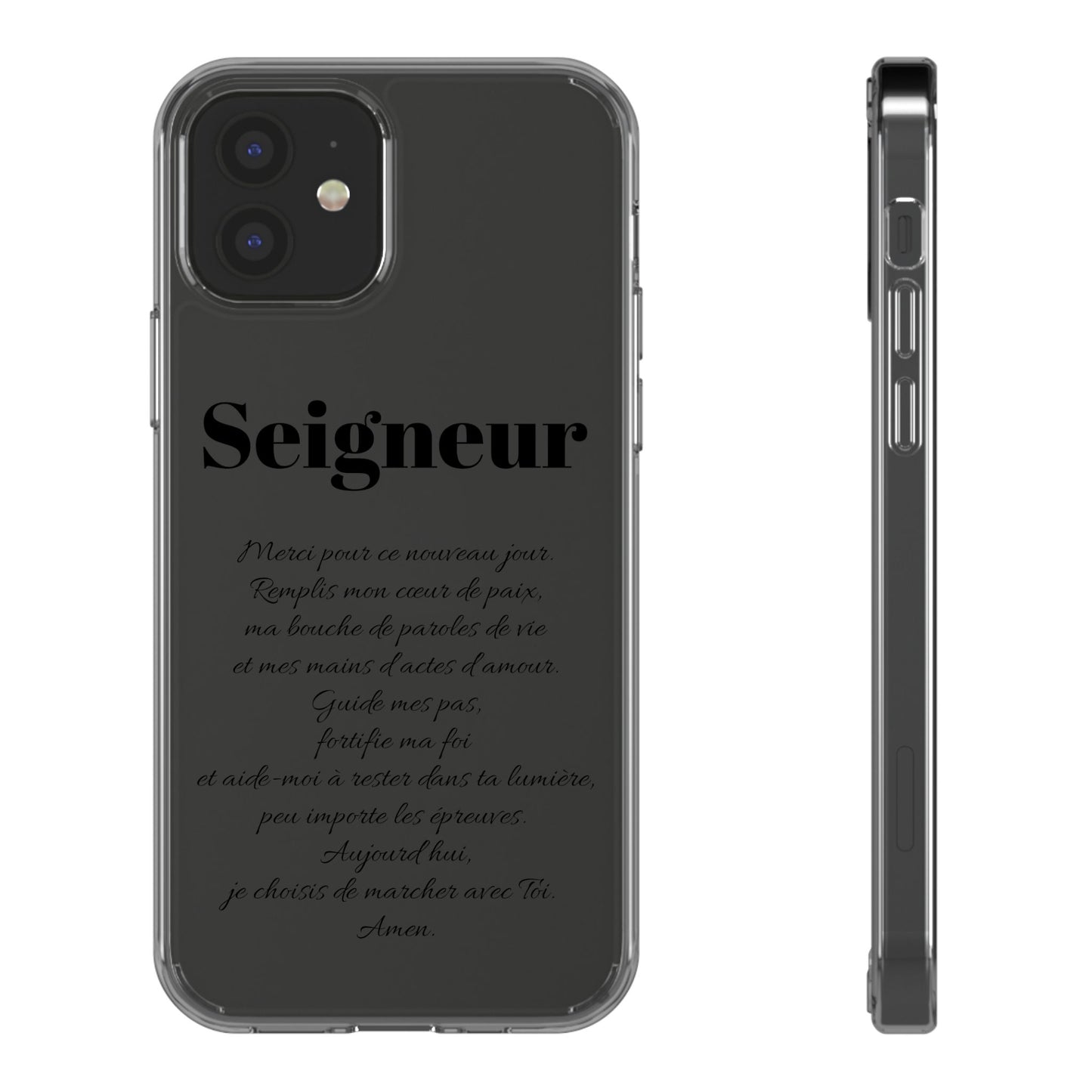 Coques de téléphone élégantes et transparentes avec citation inspirante, cadeau parfait pour toutes les occasions