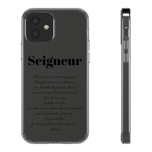 Coques de téléphone élégantes et transparentes avec citation inspirante, cadeau parfait pour toutes les occasions