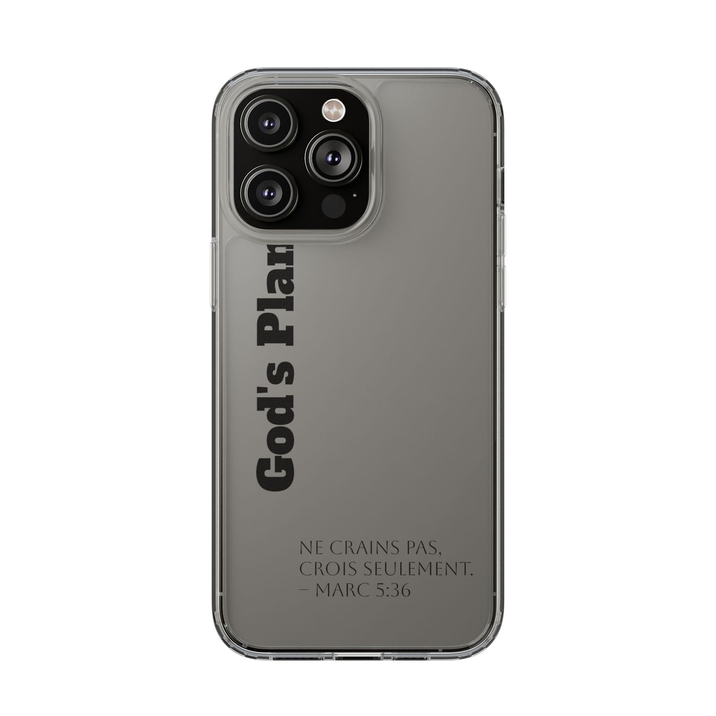 God's Plan – Coque Transparente | Coque de Téléphone Personnalisée, Style Minimaliste, Protection Durable, Cadeau Parfait