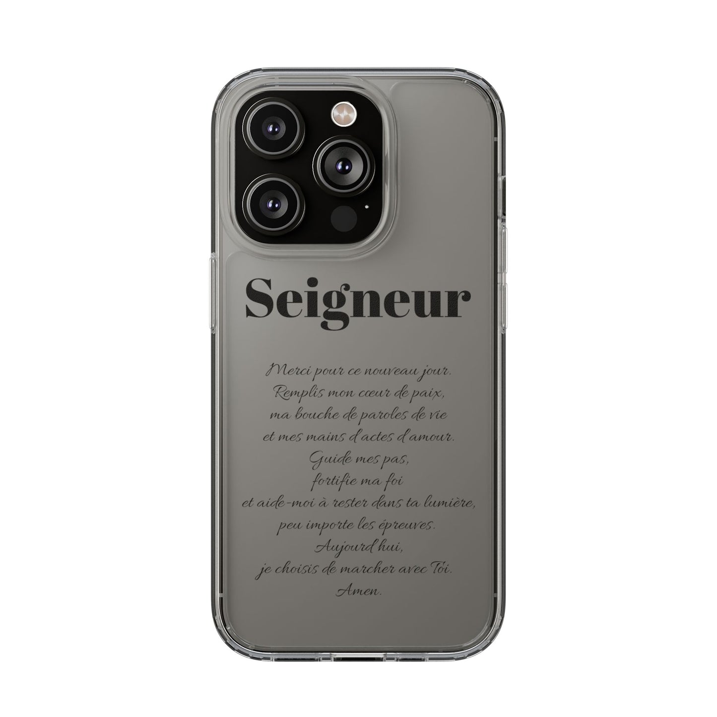 Coques de téléphone élégantes et transparentes avec citation inspirante, cadeau parfait pour toutes les occasions