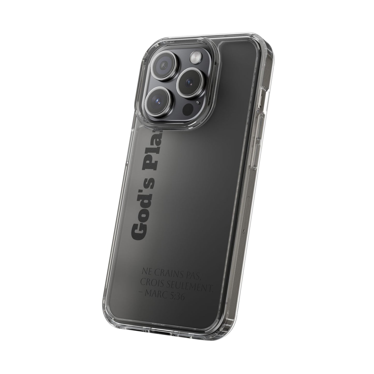 God's Plan – Coque Transparente | Coque de Téléphone Personnalisée, Style Minimaliste, Protection Durable, Cadeau Parfait