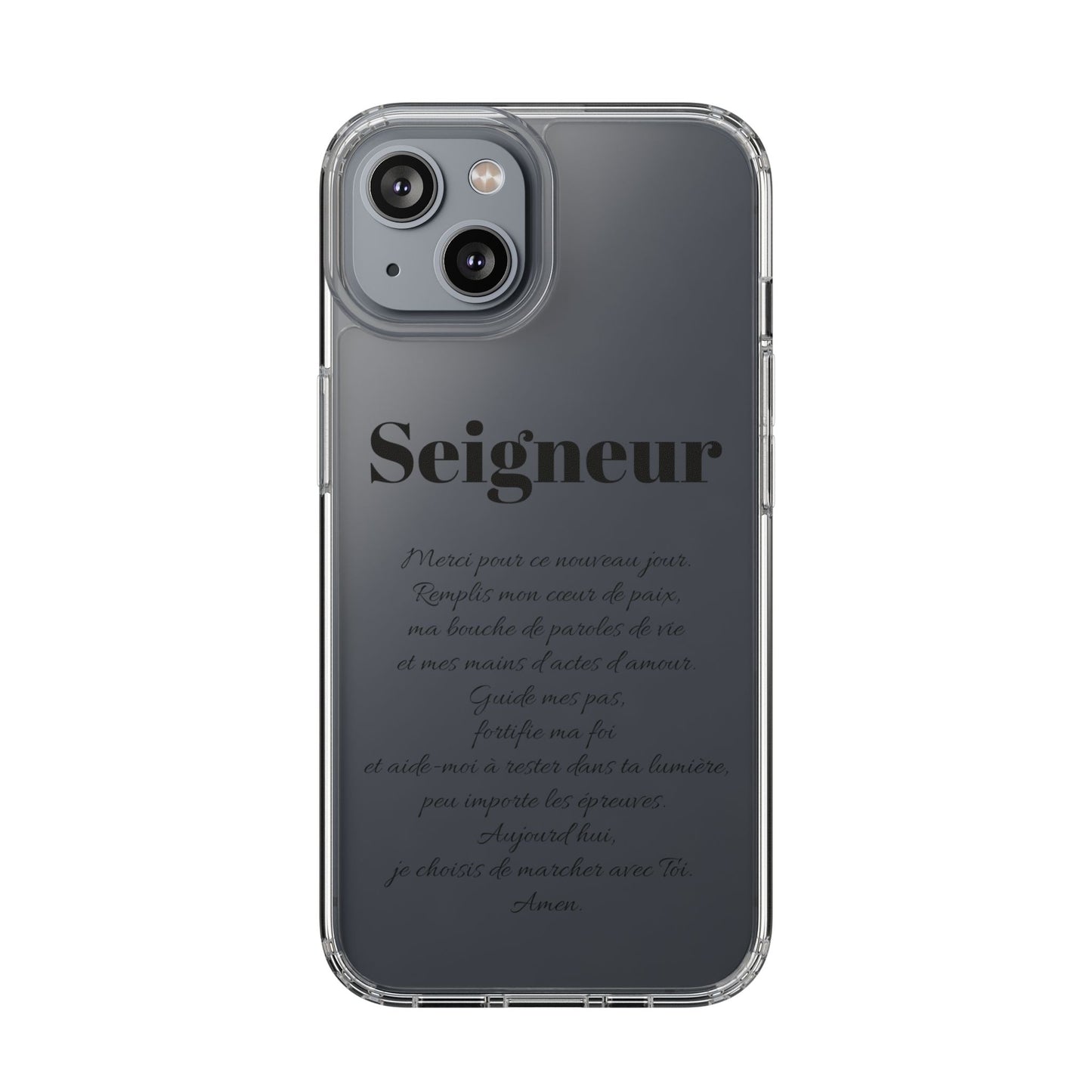 Coques de téléphone élégantes et transparentes avec citation inspirante, cadeau parfait pour toutes les occasions
