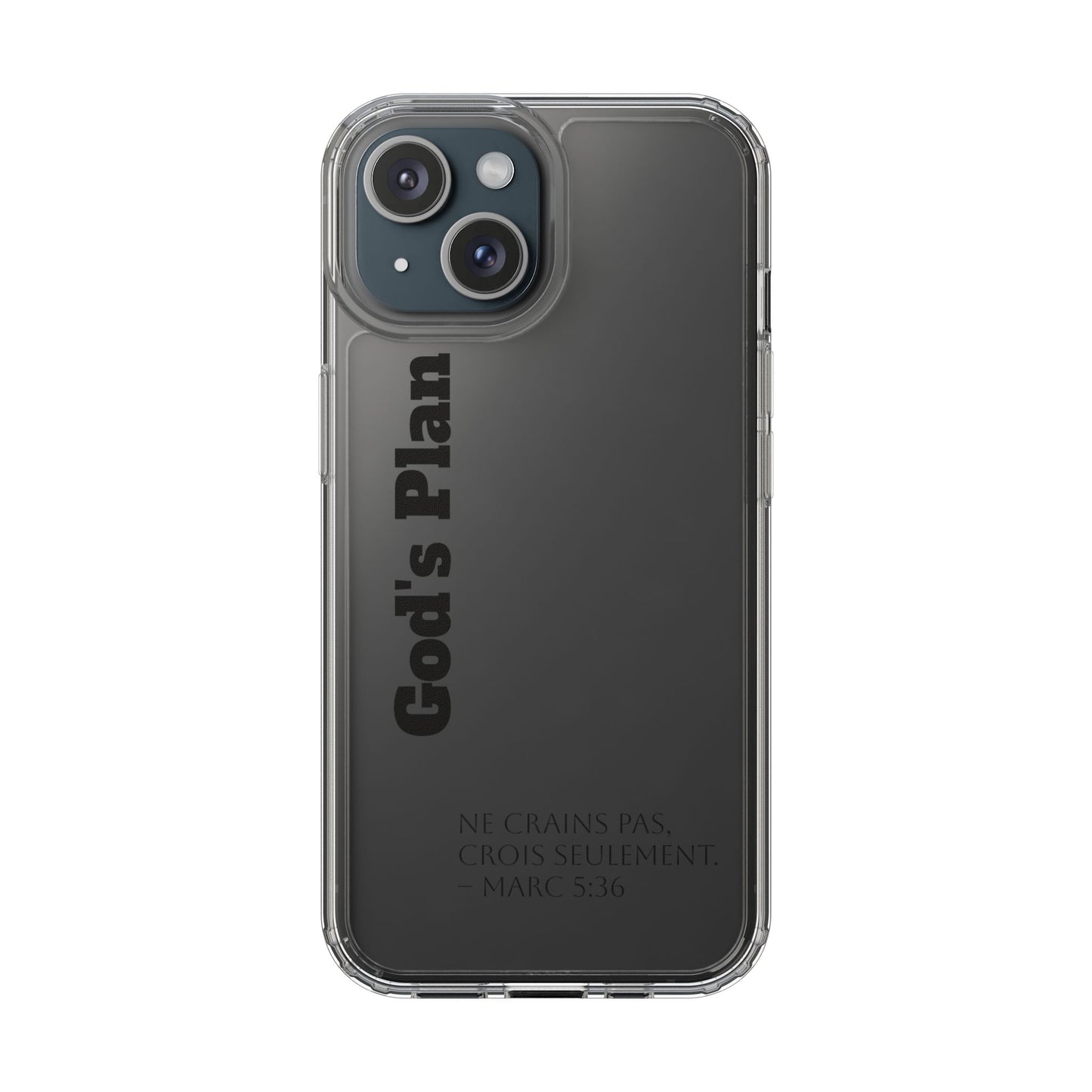 God's Plan – Coque Transparente | Coque de Téléphone Personnalisée, Style Minimaliste, Protection Durable, Cadeau Parfait