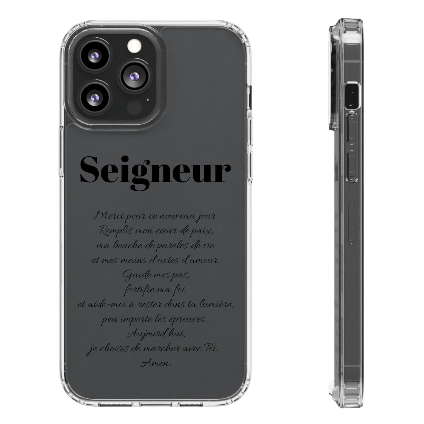 Coques de téléphone élégantes et transparentes avec citation inspirante, cadeau parfait pour toutes les occasions