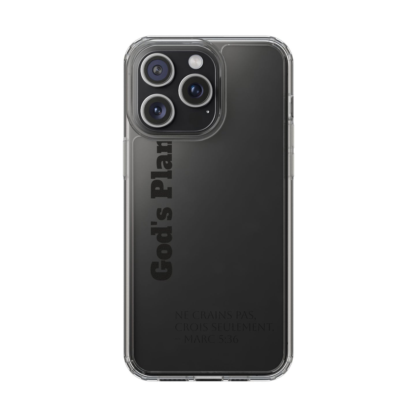 God's Plan – Coque Transparente | Coque de Téléphone Personnalisée, Style Minimaliste, Protection Durable, Cadeau Parfait
