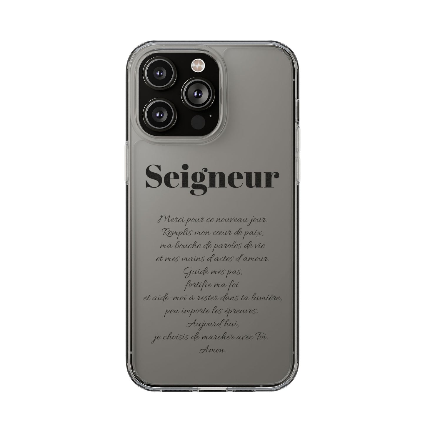 Coques de téléphone élégantes et transparentes avec citation inspirante, cadeau parfait pour toutes les occasions