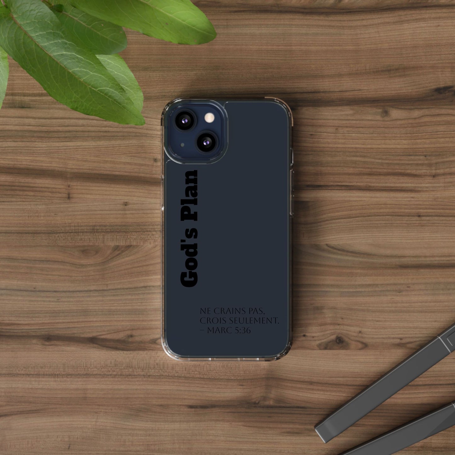 God's Plan – Coque Transparente | Coque de Téléphone Personnalisée, Style Minimaliste, Protection Durable, Cadeau Parfait