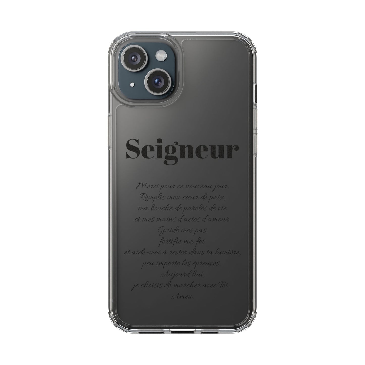 Coques de téléphone élégantes et transparentes avec citation inspirante, cadeau parfait pour toutes les occasions
