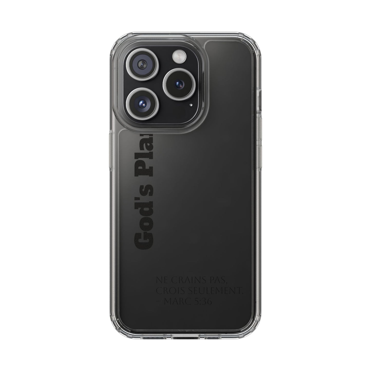 God's Plan – Coque Transparente | Coque de Téléphone Personnalisée, Style Minimaliste, Protection Durable, Cadeau Parfait