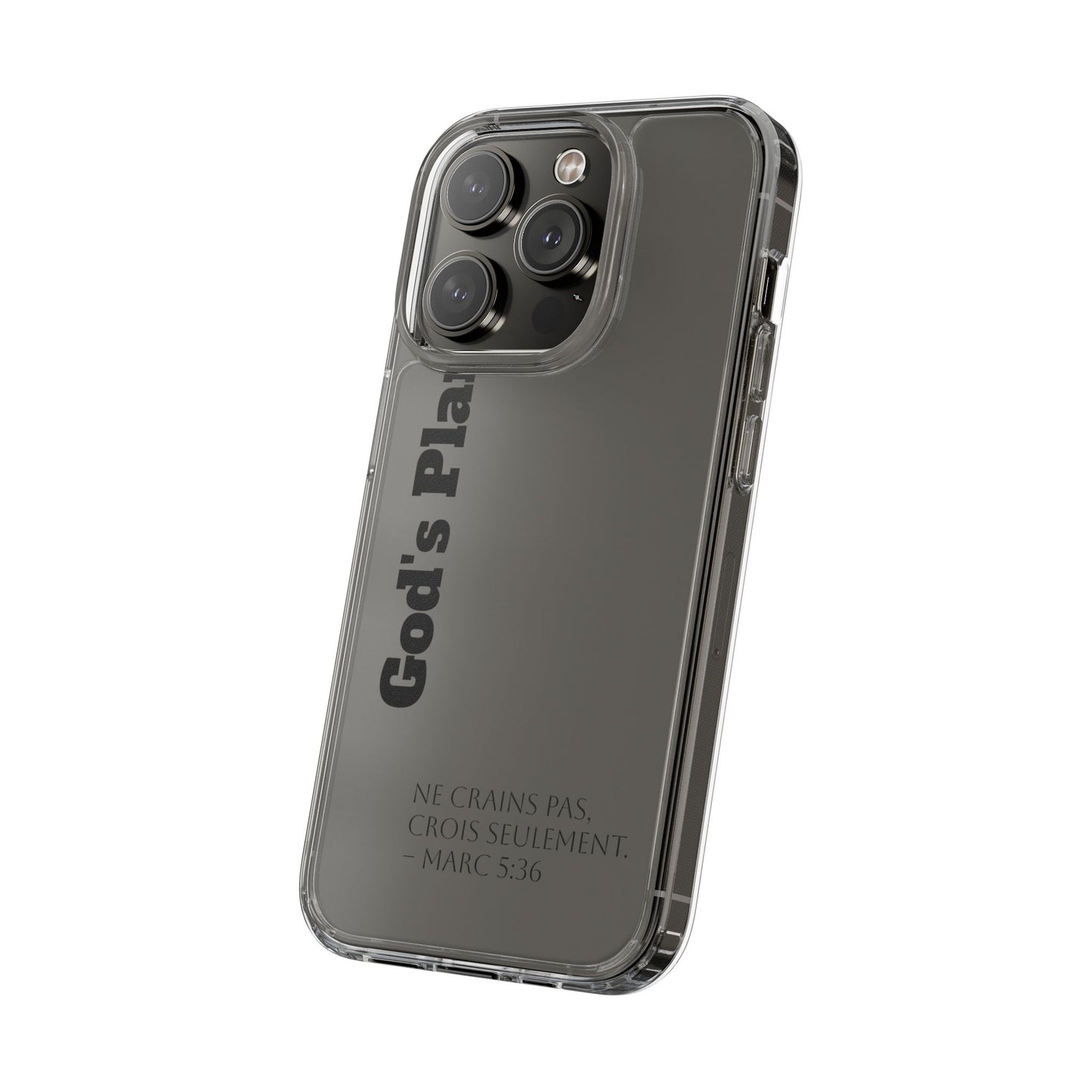God's Plan – Coque Transparente | Coque de Téléphone Personnalisée, Style Minimaliste, Protection Durable, Cadeau Parfait