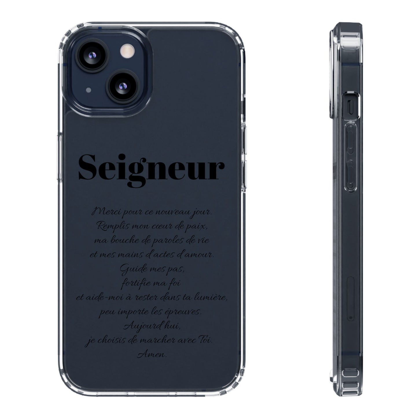 Coques de téléphone élégantes et transparentes avec citation inspirante, cadeau parfait pour toutes les occasions
