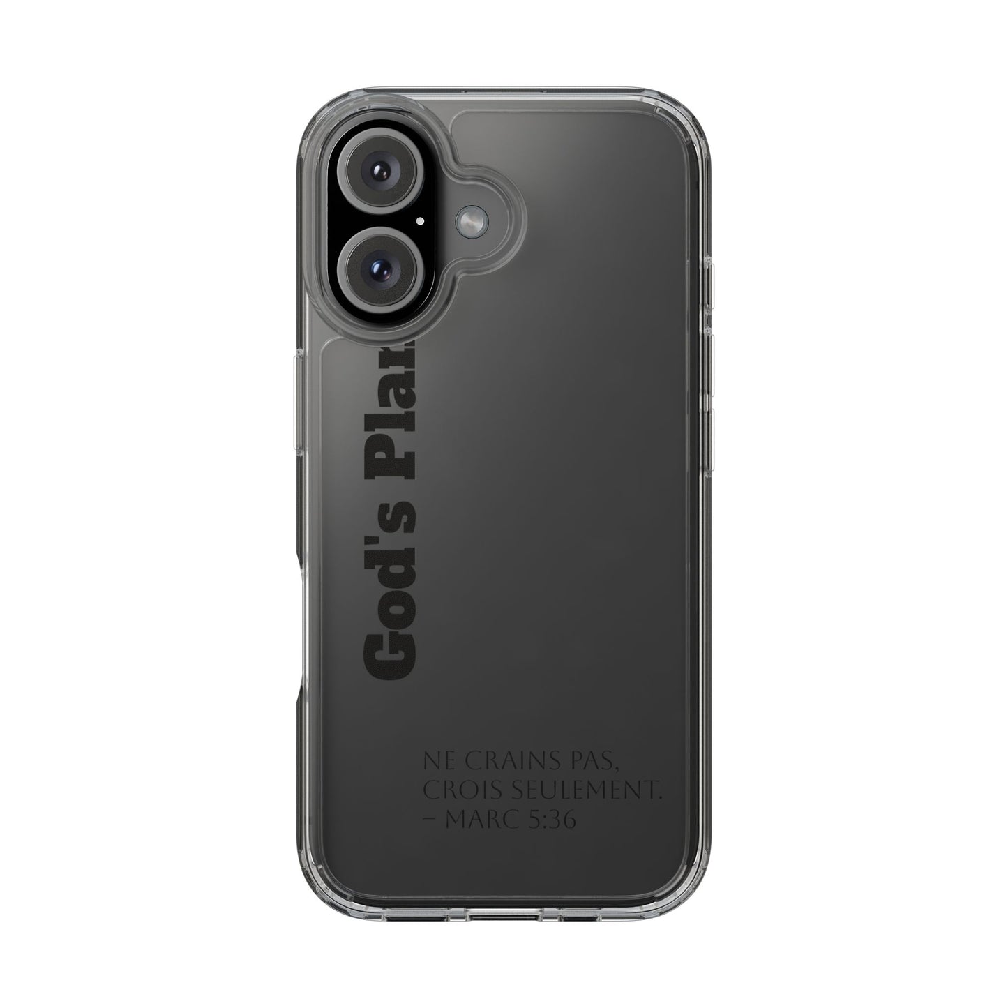 God's Plan – Coque Transparente | Coque de Téléphone Personnalisée, Style Minimaliste, Protection Durable, Cadeau Parfait