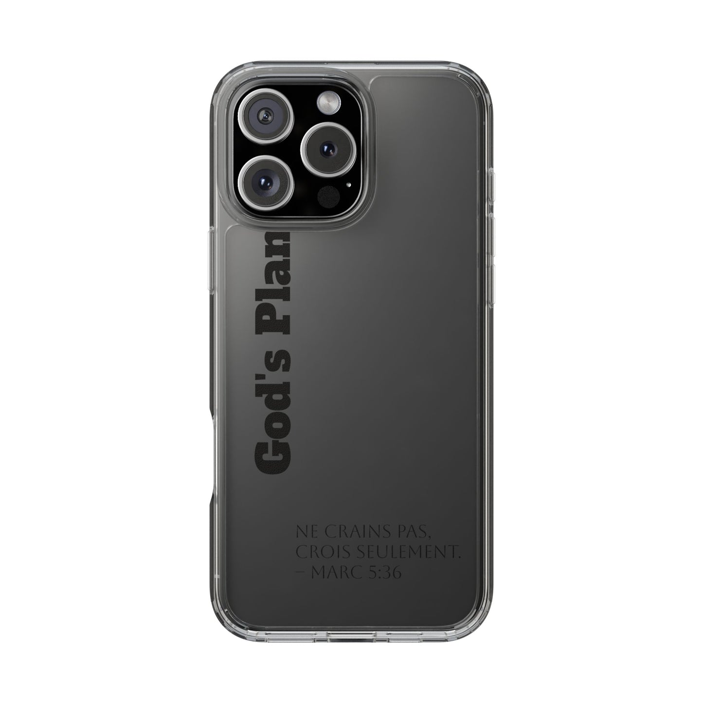 God's Plan – Coque Transparente | Coque de Téléphone Personnalisée, Style Minimaliste, Protection Durable, Cadeau Parfait