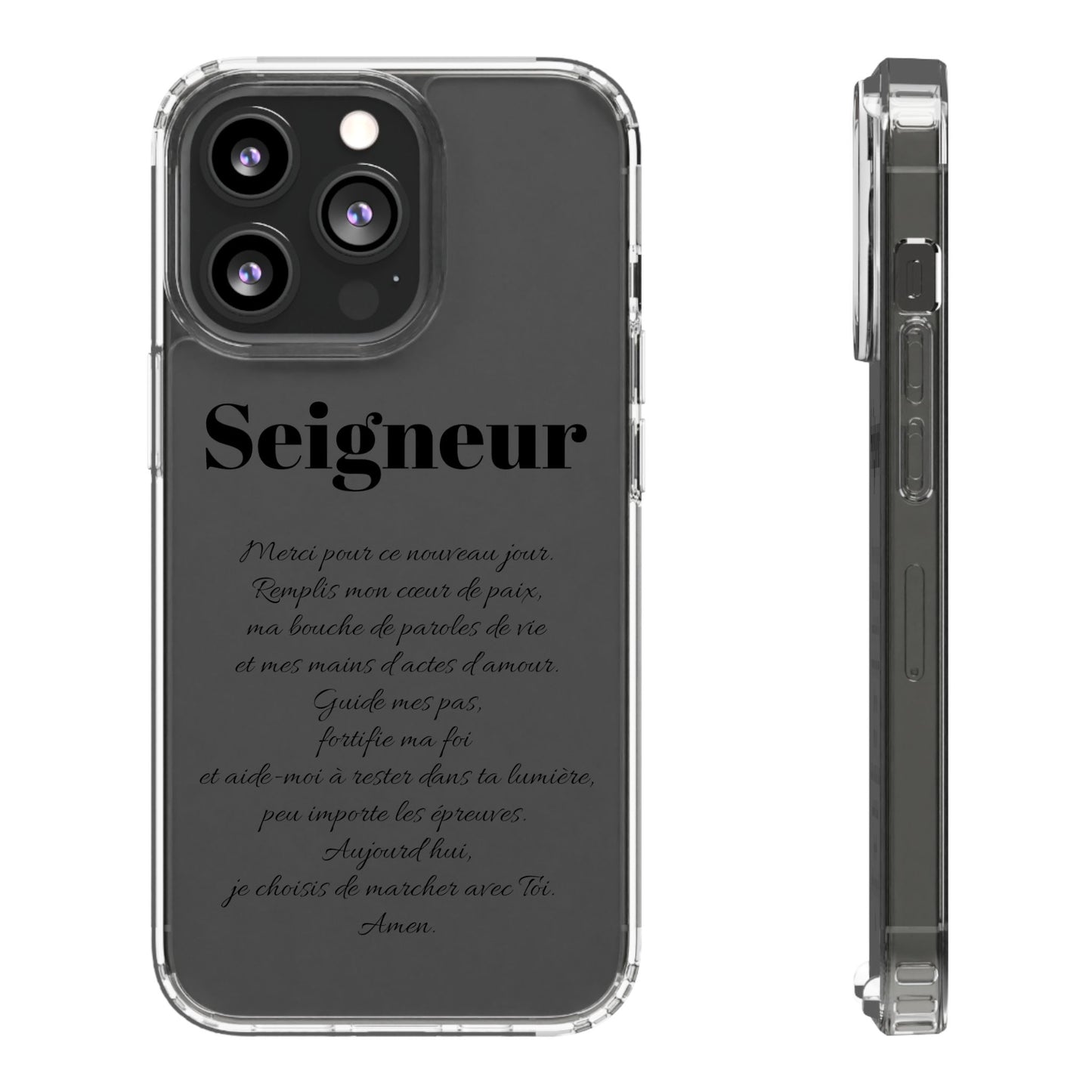 Coques de téléphone élégantes et transparentes avec citation inspirante, cadeau parfait pour toutes les occasions