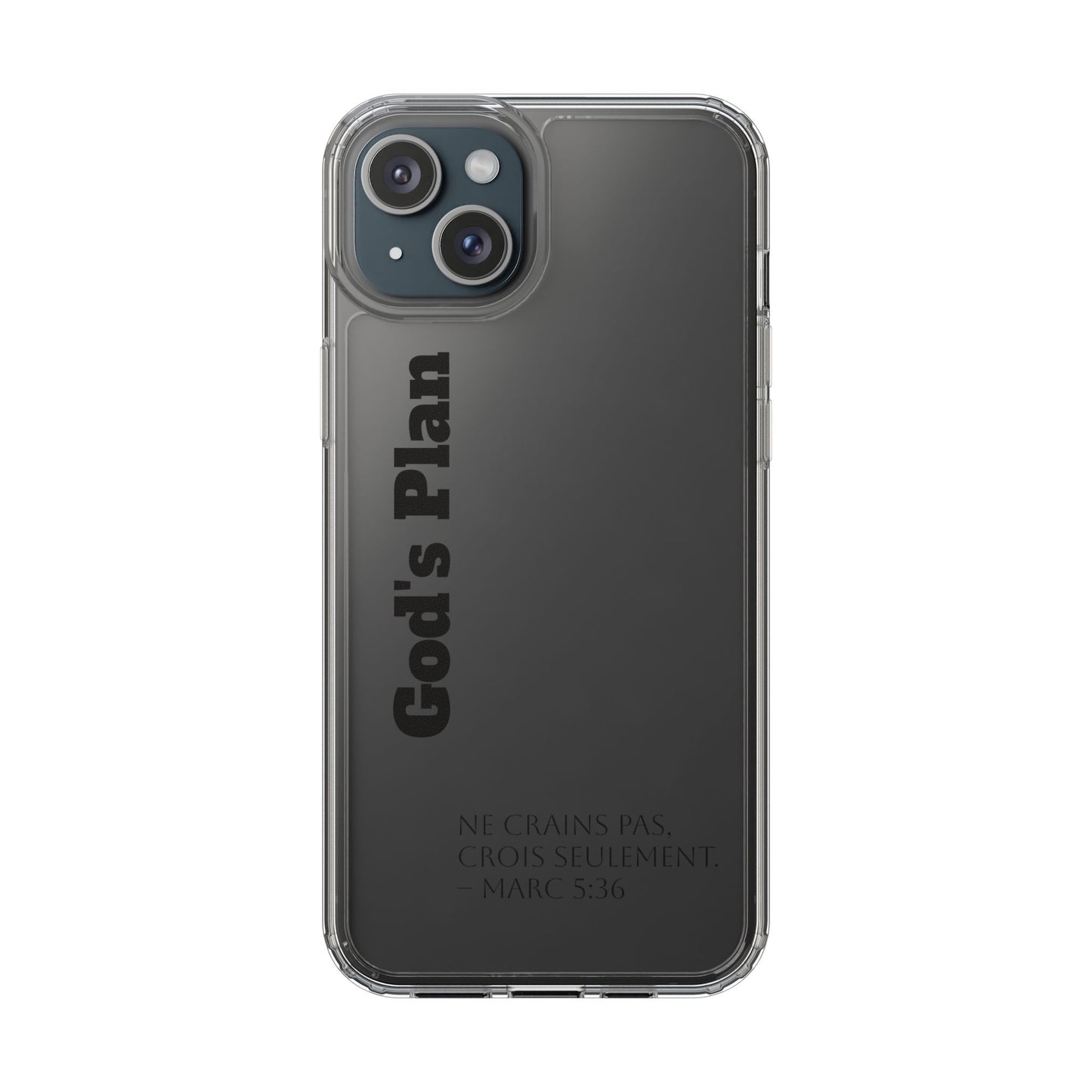 God's Plan – Coque Transparente | Coque de Téléphone Personnalisée, Style Minimaliste, Protection Durable, Cadeau Parfait