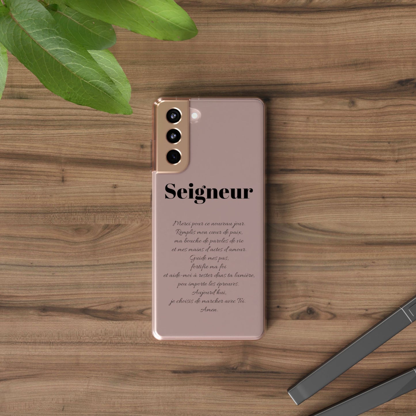 Coques de téléphone élégantes et transparentes avec citation inspirante, cadeau parfait pour toutes les occasions