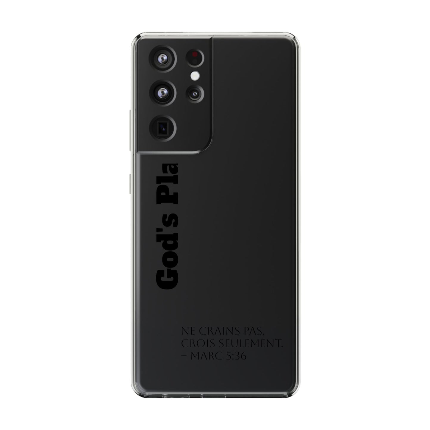 God's Plan – Coque Transparente | Coque de Téléphone Personnalisée, Style Minimaliste, Protection Durable, Cadeau Parfait