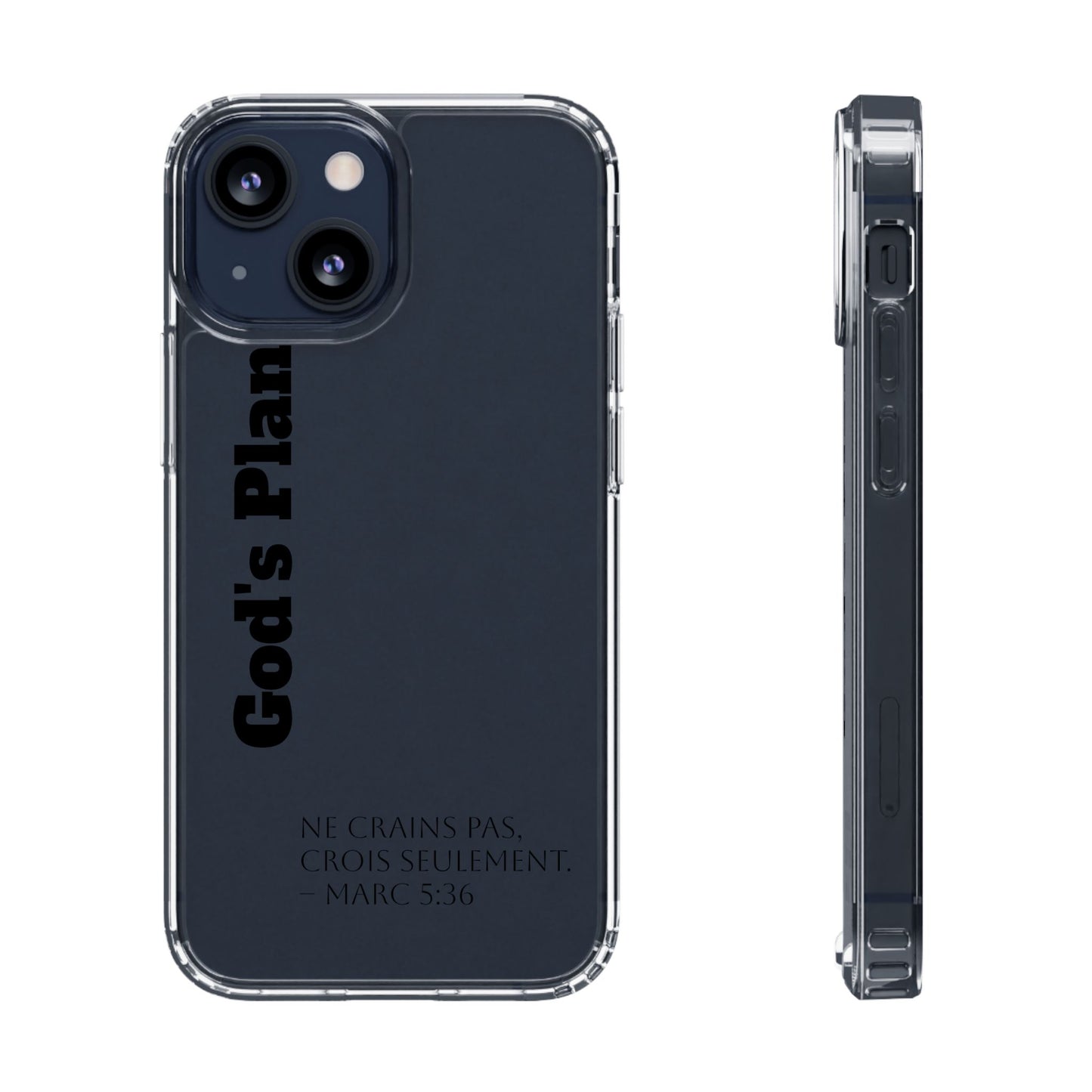 God's Plan – Coque Transparente | Coque de Téléphone Personnalisée, Style Minimaliste, Protection Durable, Cadeau Parfait