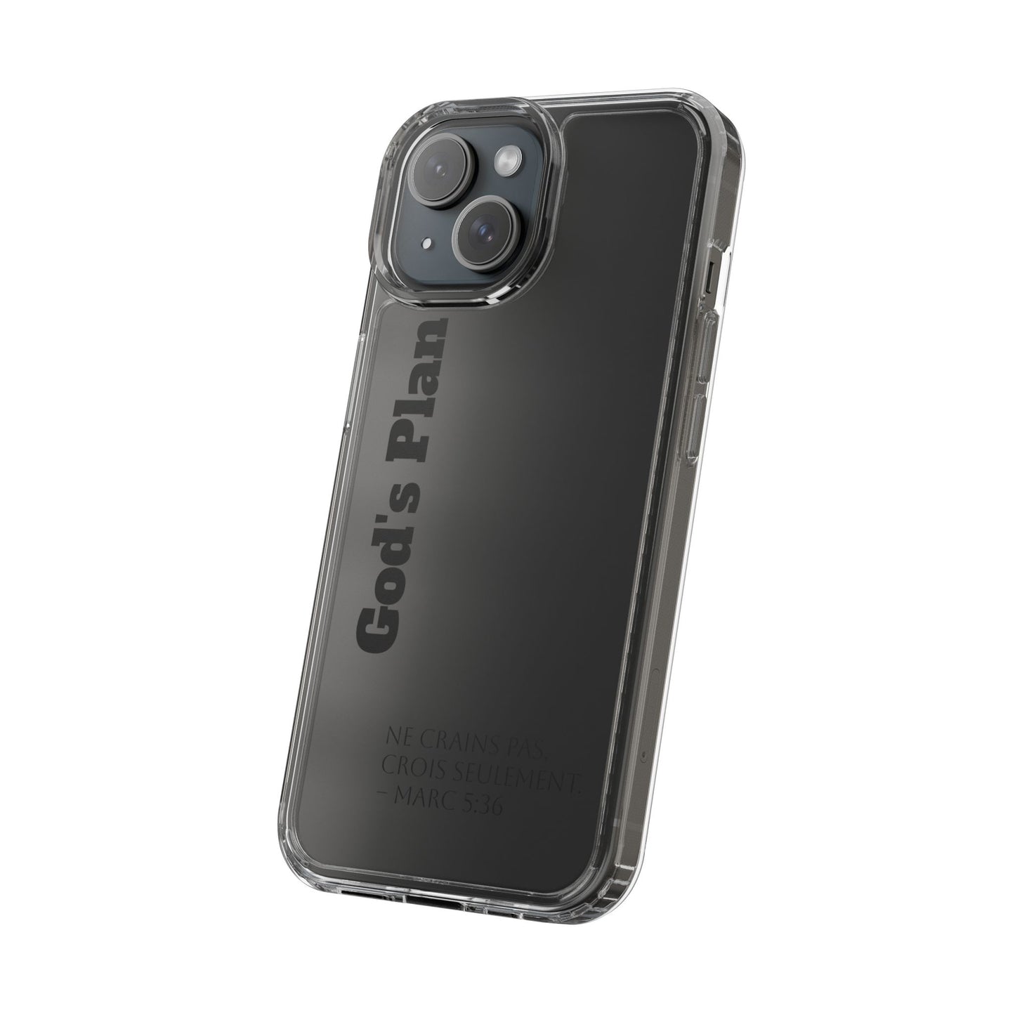 God's Plan – Coque Transparente | Coque de Téléphone Personnalisée, Style Minimaliste, Protection Durable, Cadeau Parfait