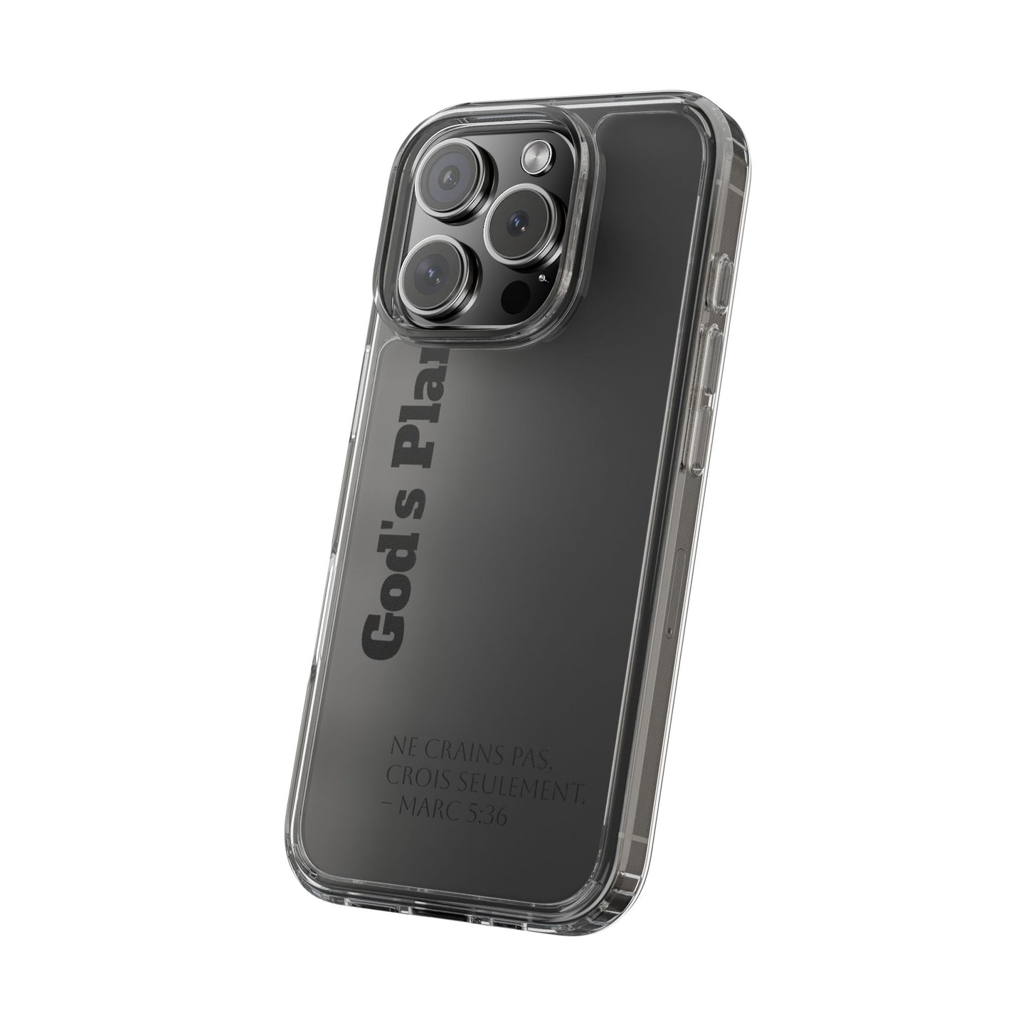 God's Plan – Coque Transparente | Coque de Téléphone Personnalisée, Style Minimaliste, Protection Durable, Cadeau Parfait