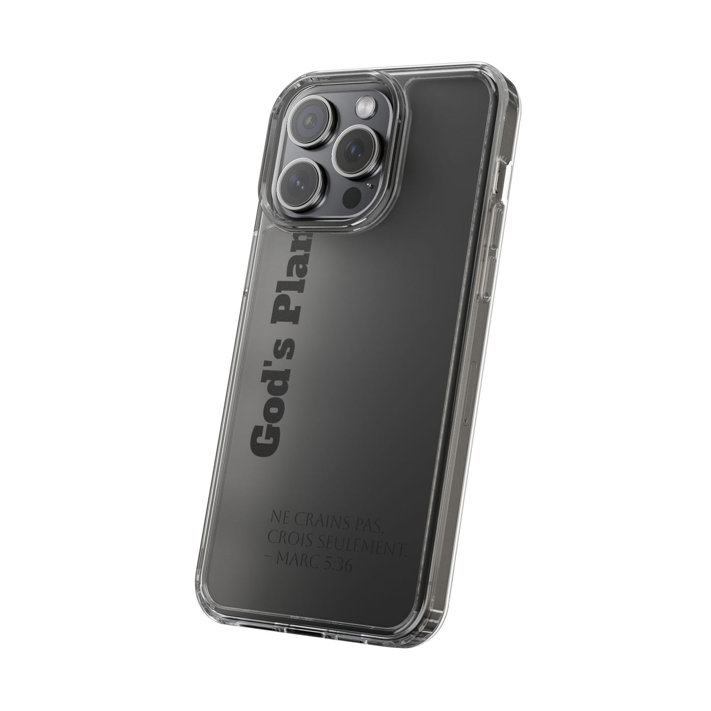 God's Plan – Coque Transparente | Coque de Téléphone Personnalisée, Style Minimaliste, Protection Durable, Cadeau Parfait