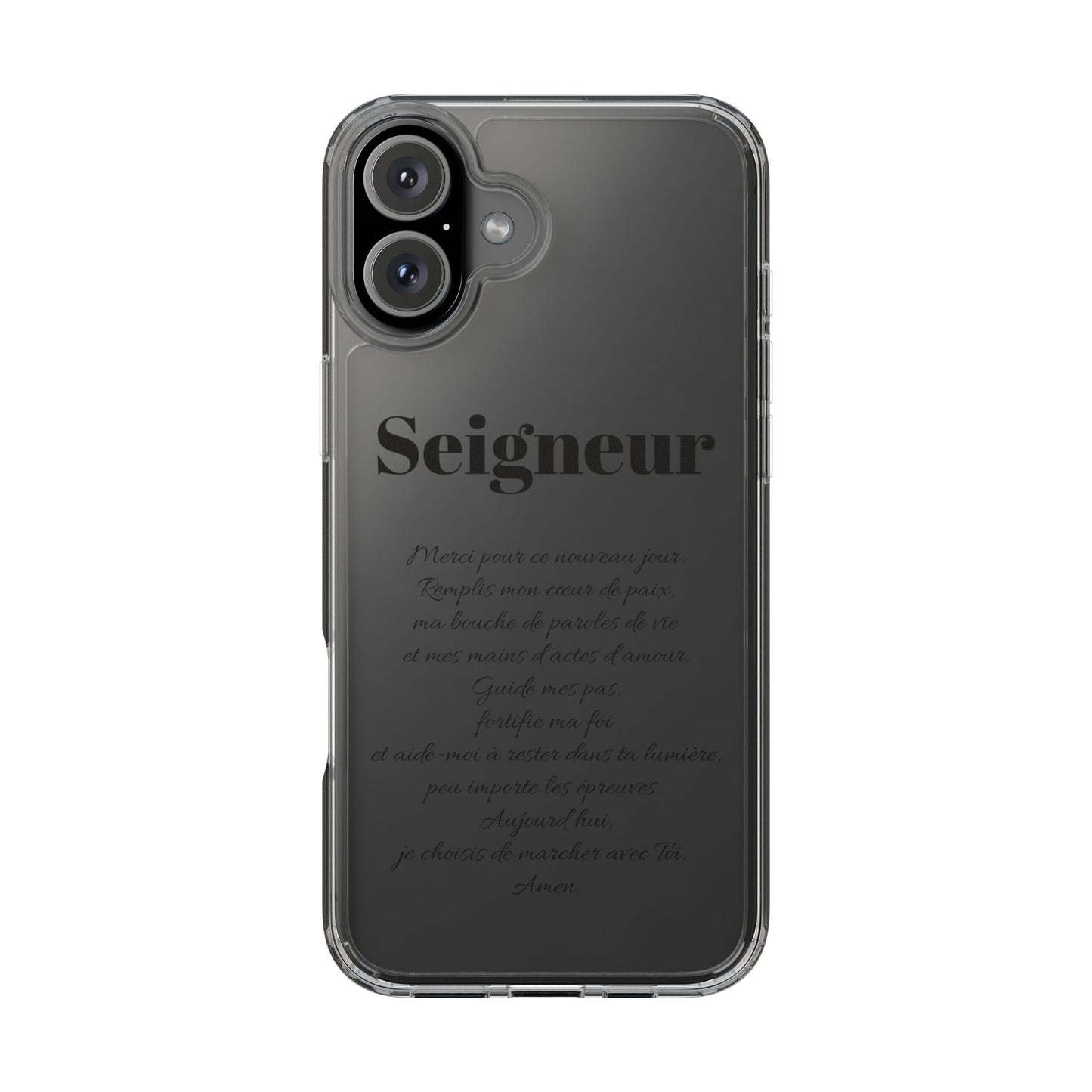 Coques de téléphone élégantes et transparentes avec citation inspirante, cadeau parfait pour toutes les occasions