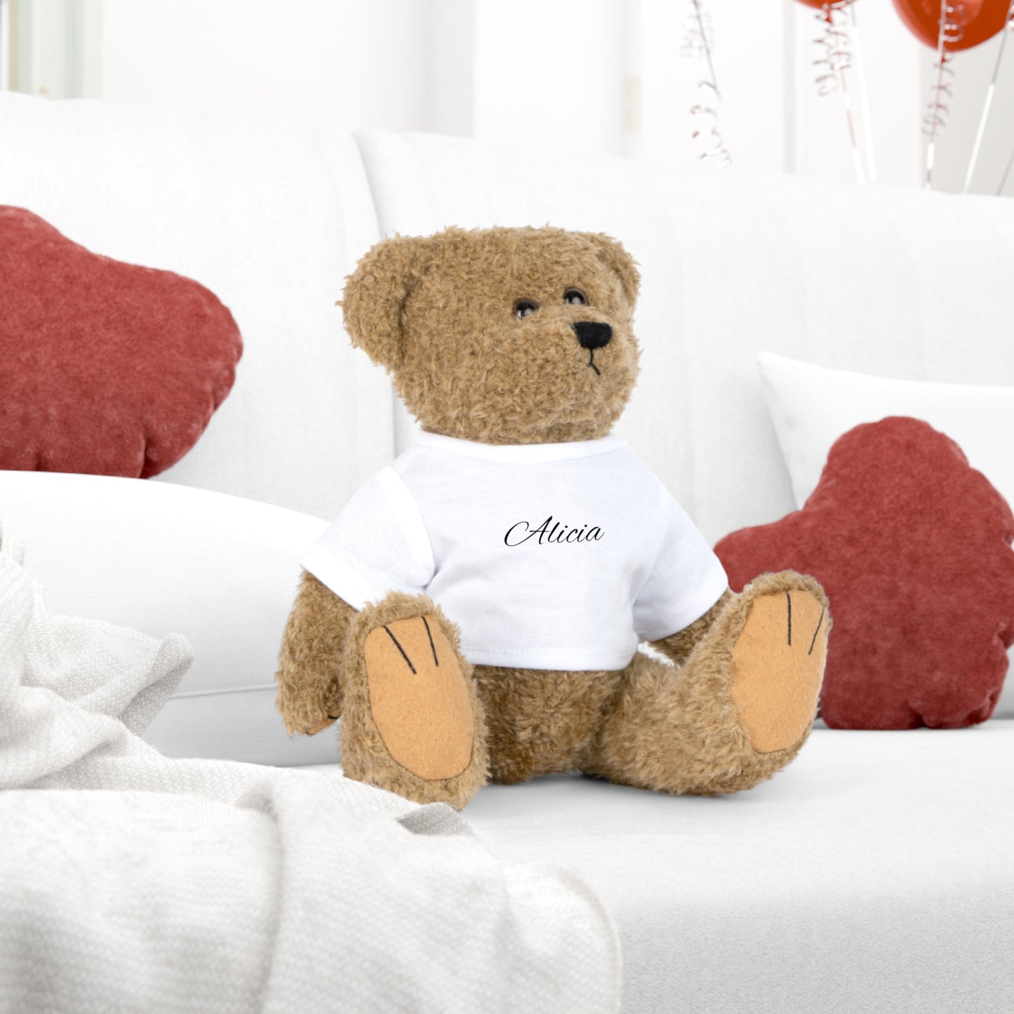 Peluche personnalisée avec t-shirt sur mesure, ours câlin cadeau pour enfants, souvenir adorable, anniversaire, baby shower, compagnon souvenir.