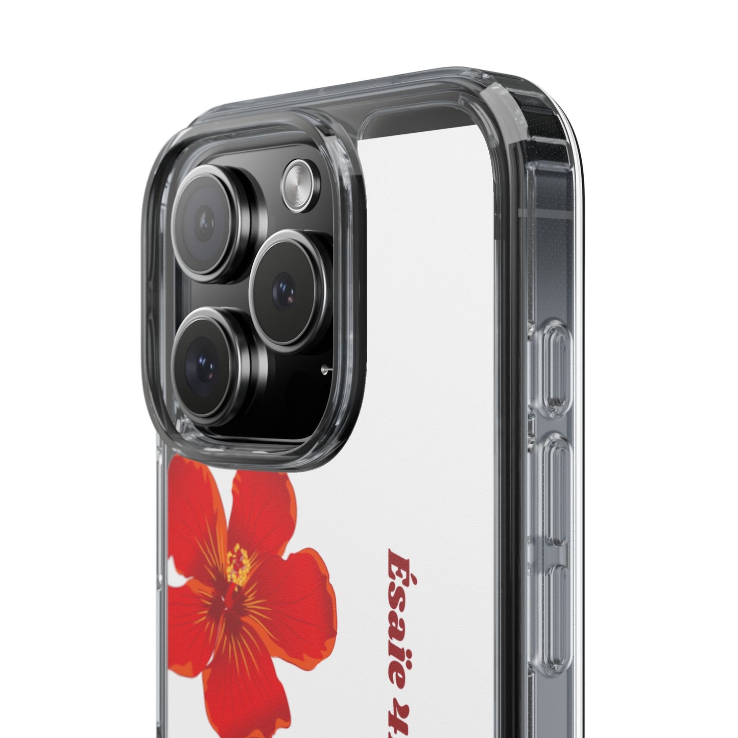 Coque de téléphone fleurie inspirante – Ésaïe 41:10, cadeau pour lui ou elle, coque transparente pour iPhone ou Samsung