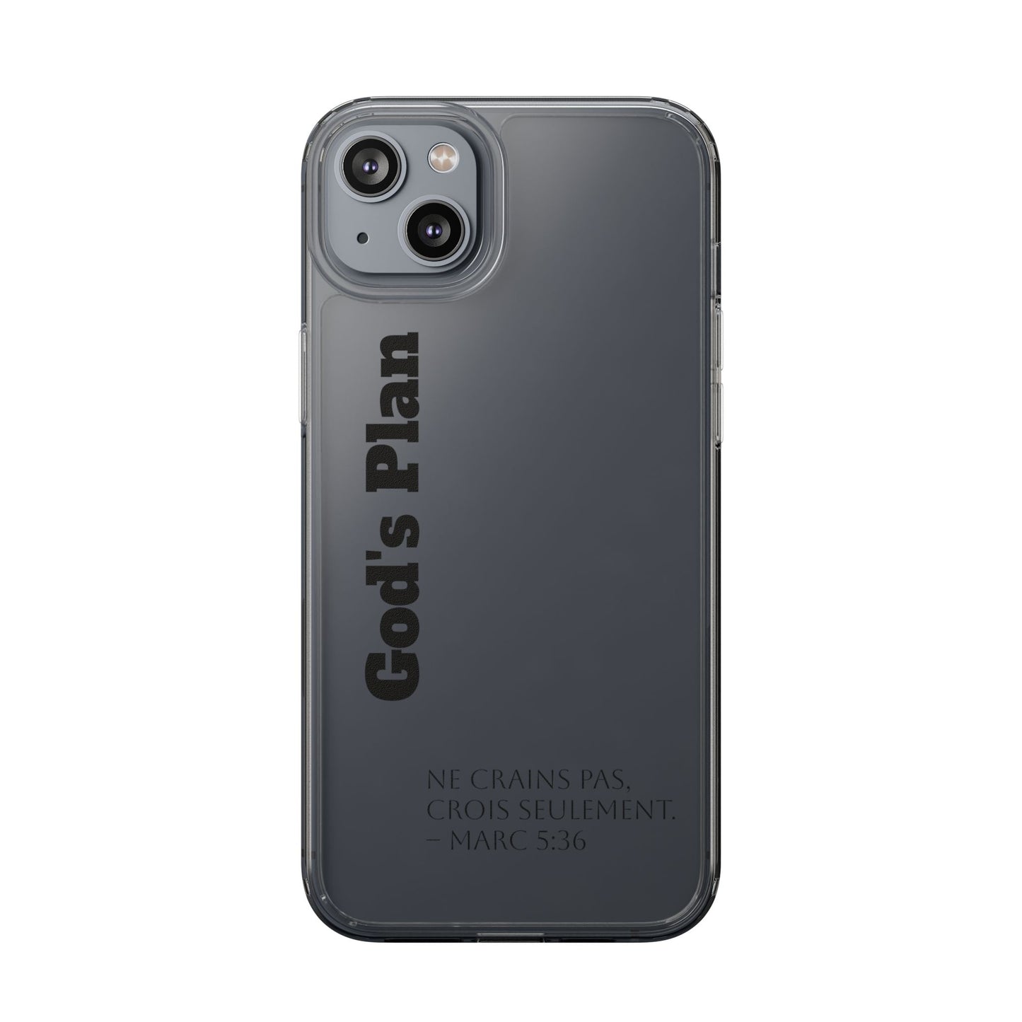 God's Plan – Coque Transparente | Coque de Téléphone Personnalisée, Style Minimaliste, Protection Durable, Cadeau Parfait