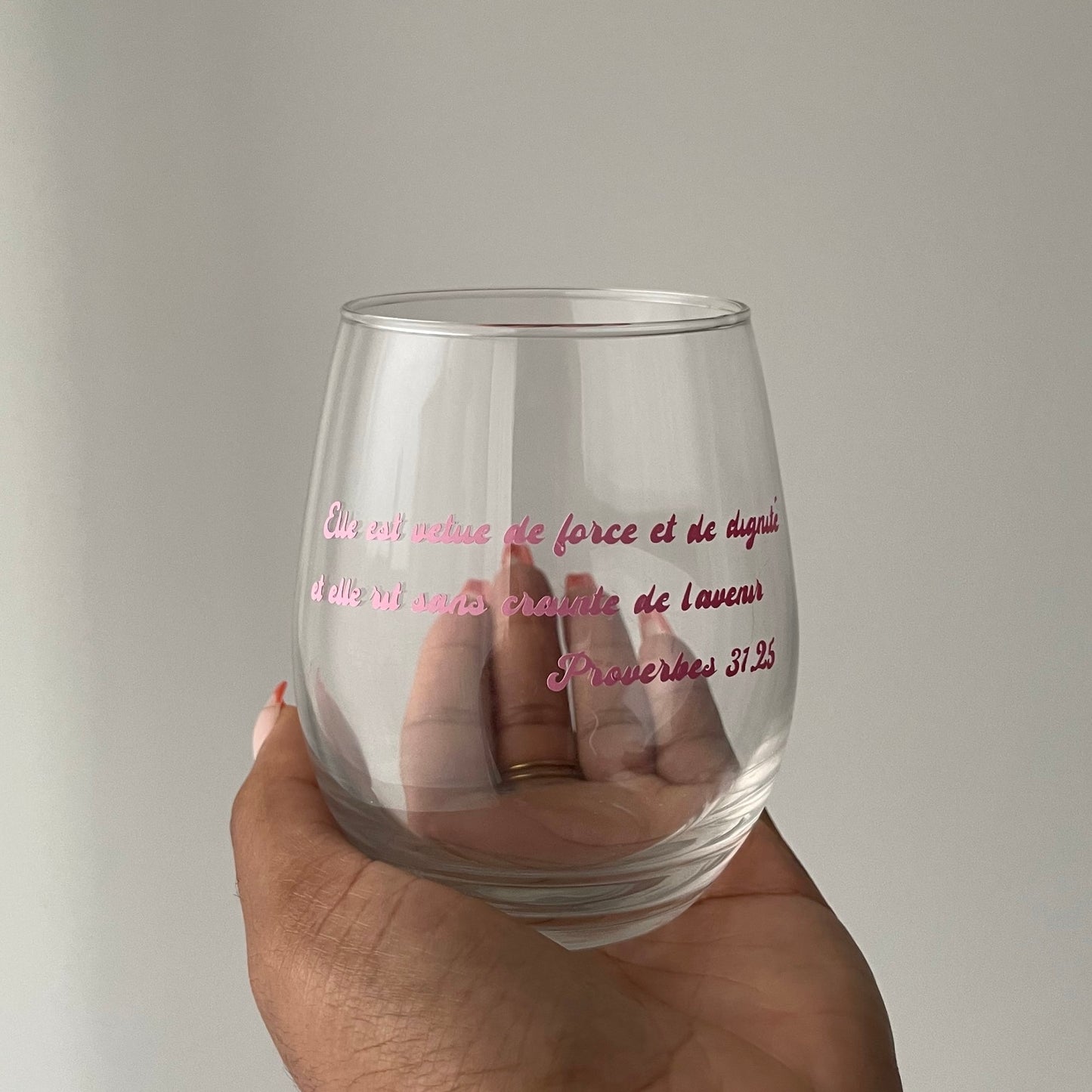 Personalized Glass with Bible Verse