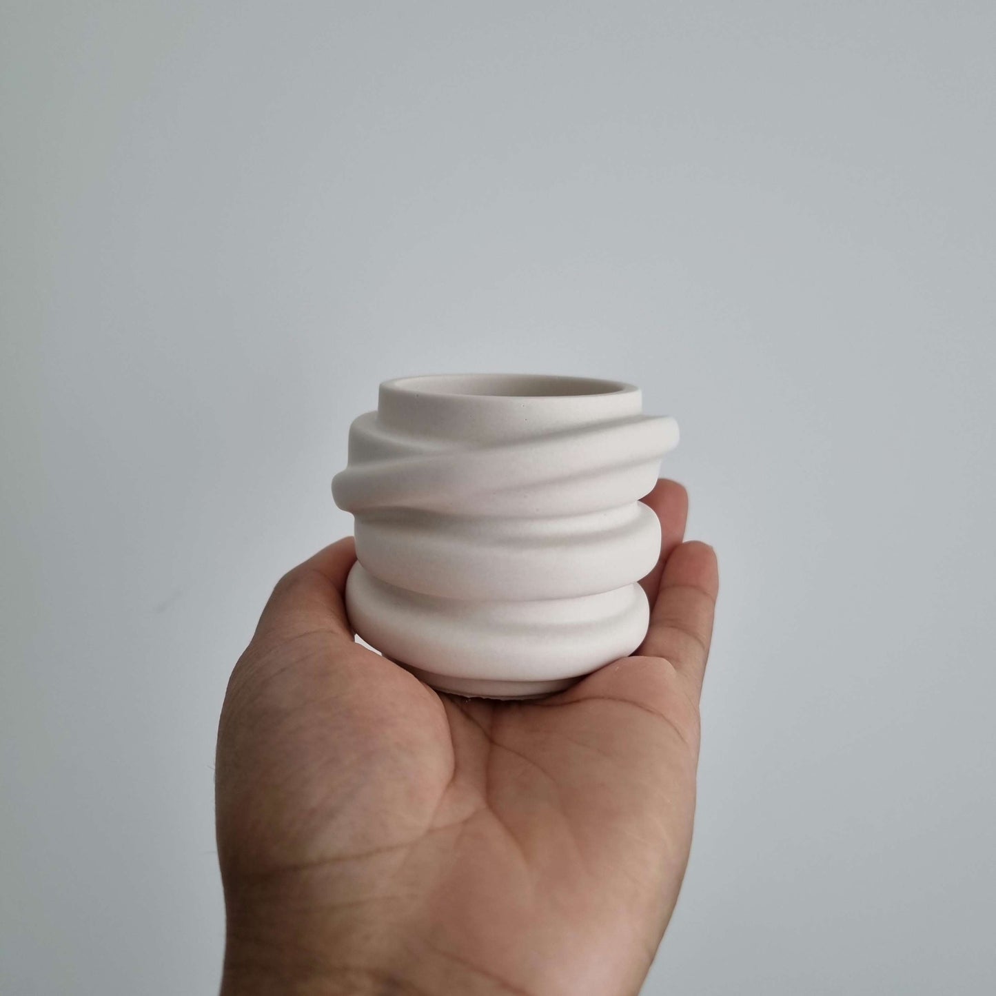 Handmade Jesmonite Strip Pot