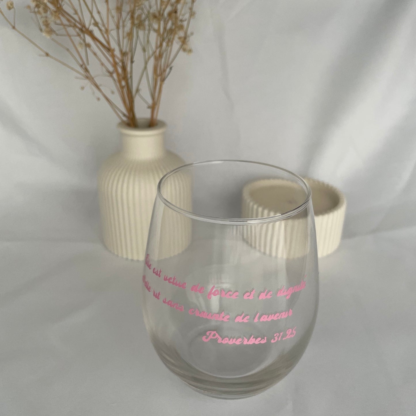 Personalized Glass with Bible Verse