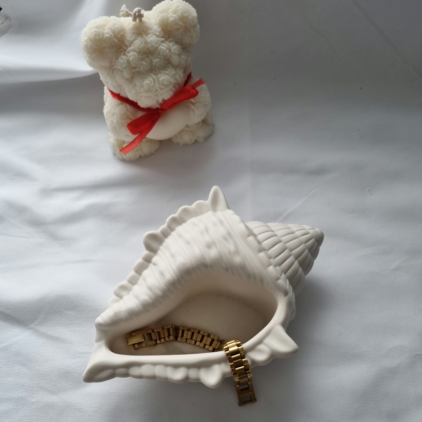 Handmade Jesmonite Shell Pot