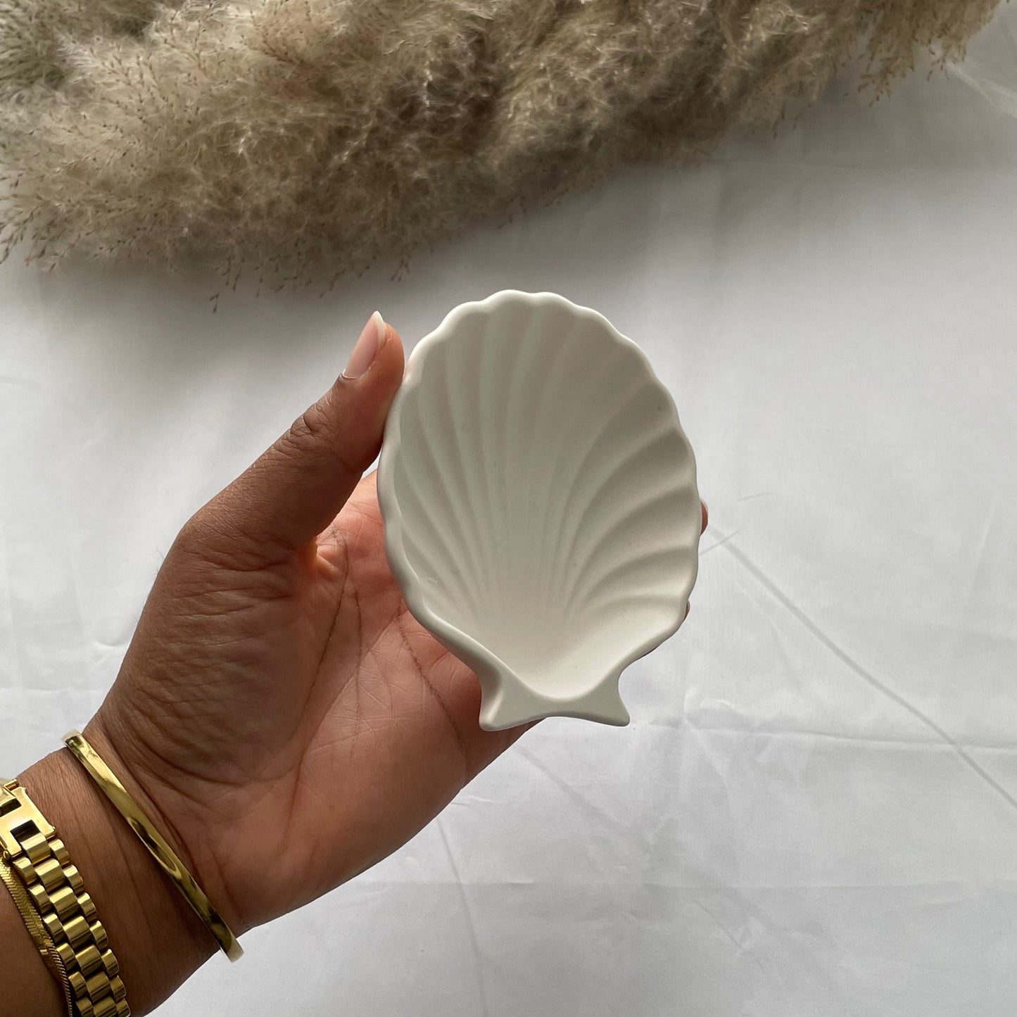 Handmade Jesmonite Shell Bowl