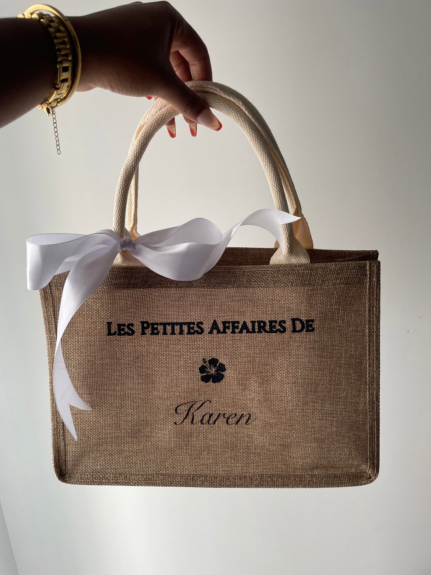 Medium Personalized Burlap Bag