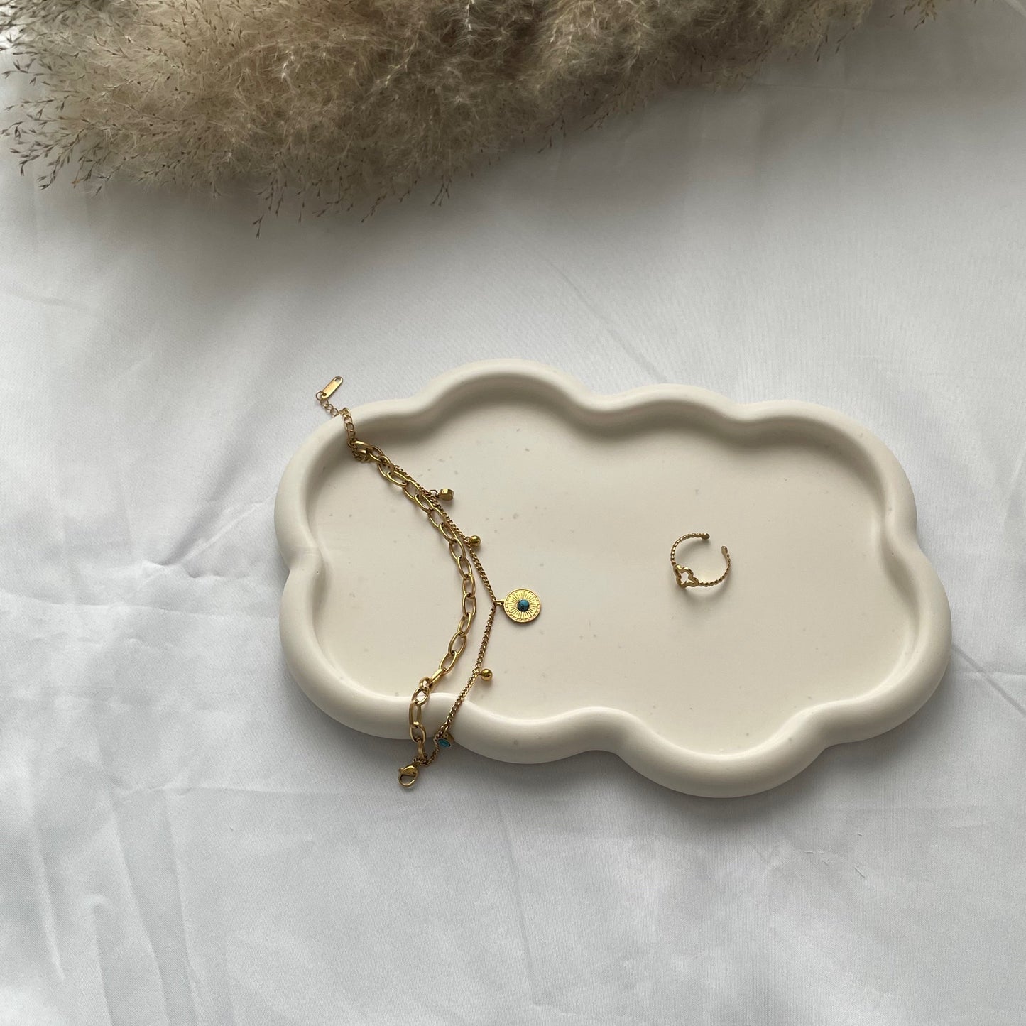 Handmade Jesmonite Cloudy Tray