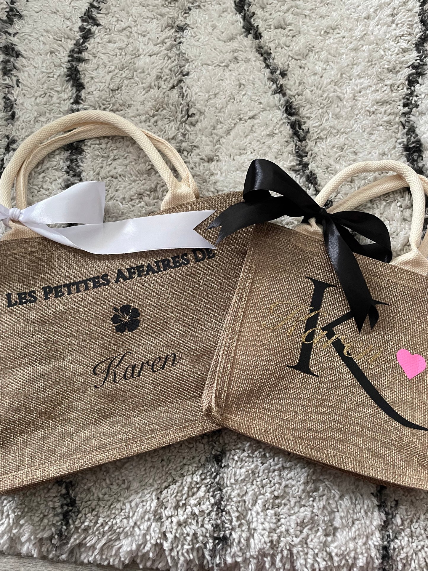 Medium Personalized Burlap Bag