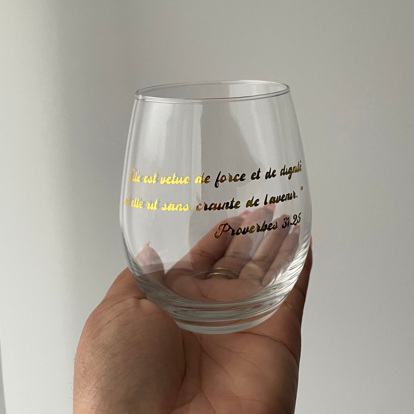 Personalized Glass with Bible Verse