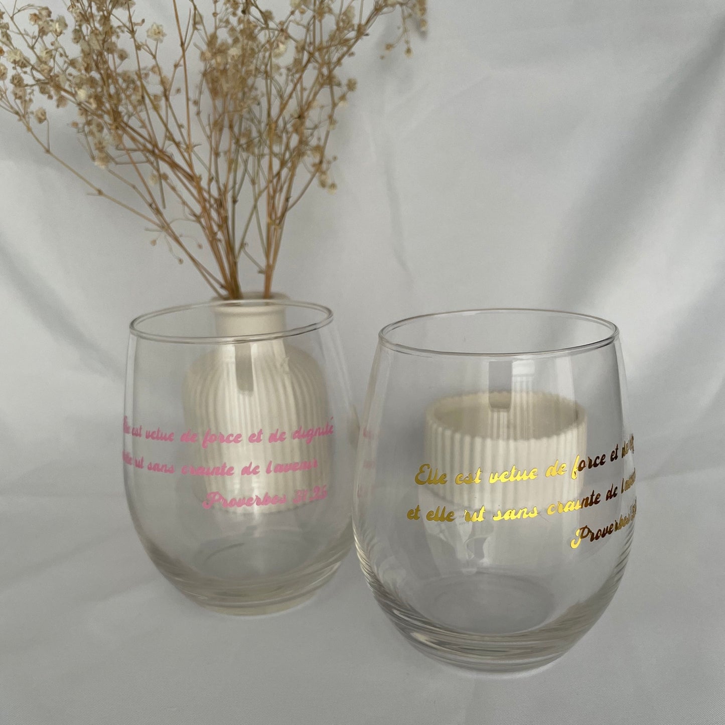 Personalized Glass with Bible Verse
