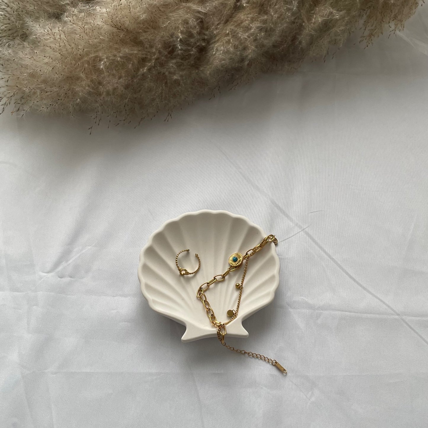 Handmade Jesmonite Shell Bowl
