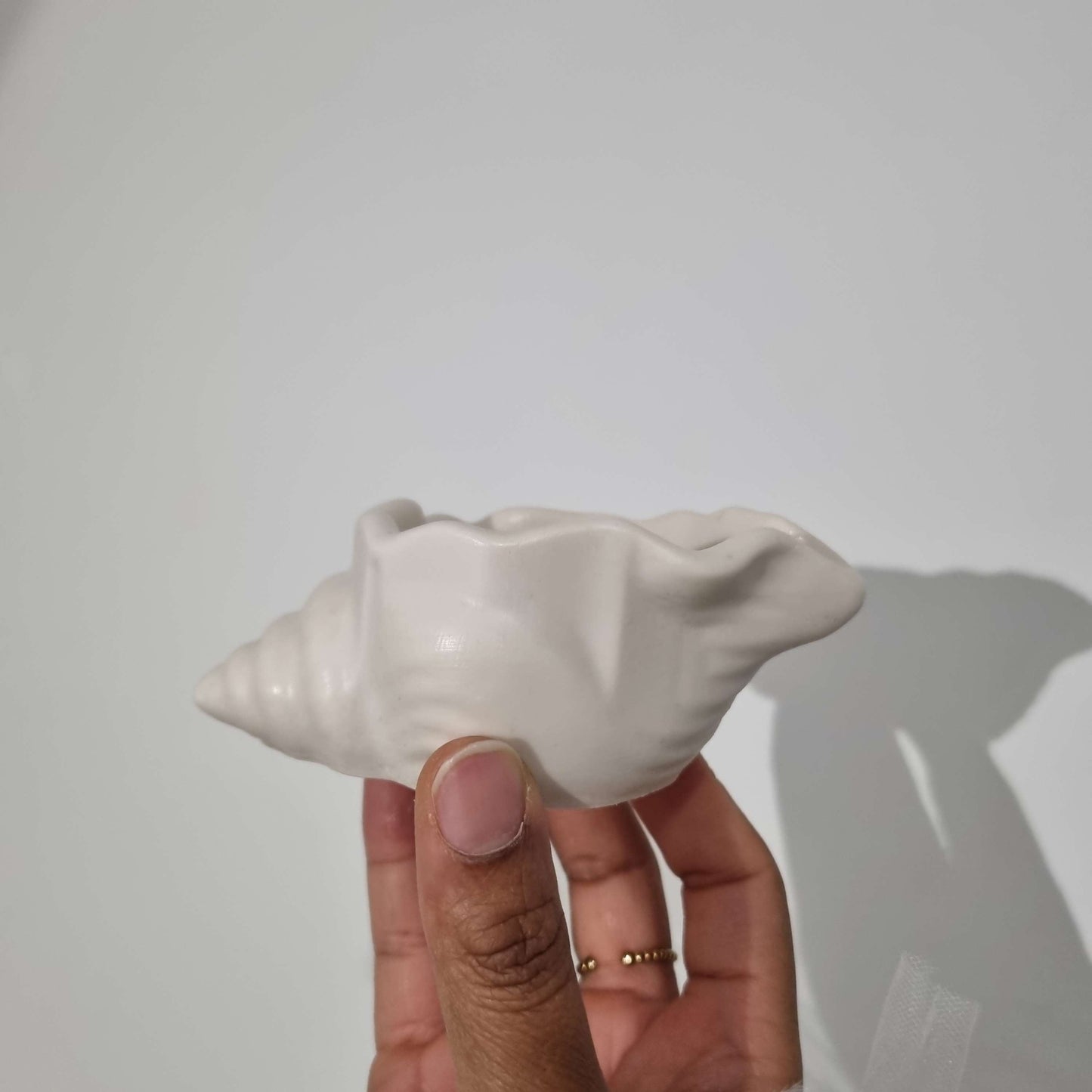 Handmade Jesmonite Small Shell Pot