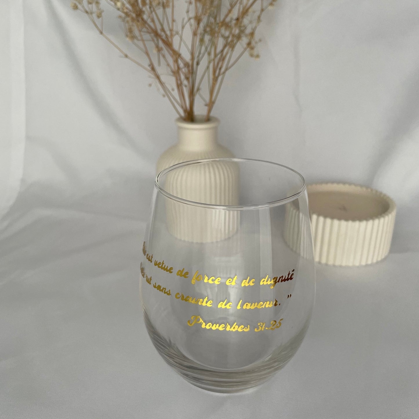 Personalized Glass with Bible Verse