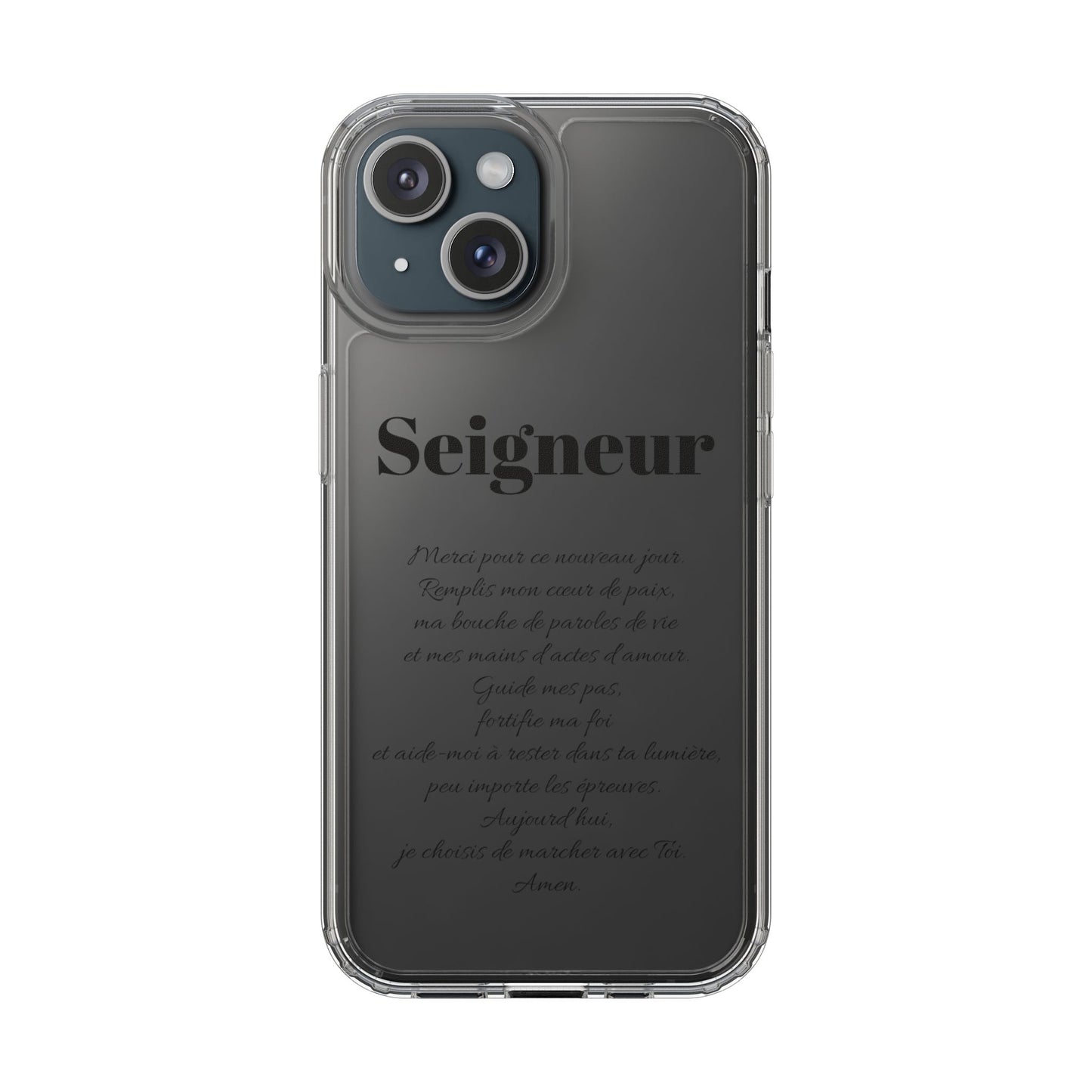 Coques de téléphone élégantes et transparentes avec citation inspirante, cadeau parfait pour toutes les occasions