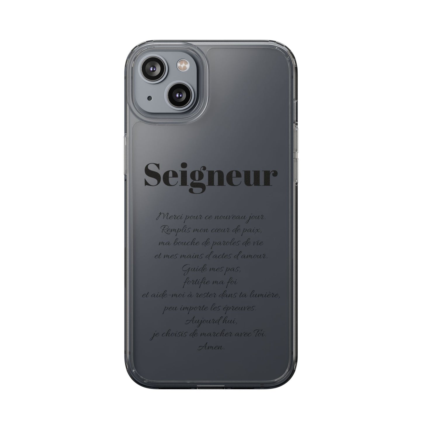 Coques de téléphone élégantes et transparentes avec citation inspirante, cadeau parfait pour toutes les occasions