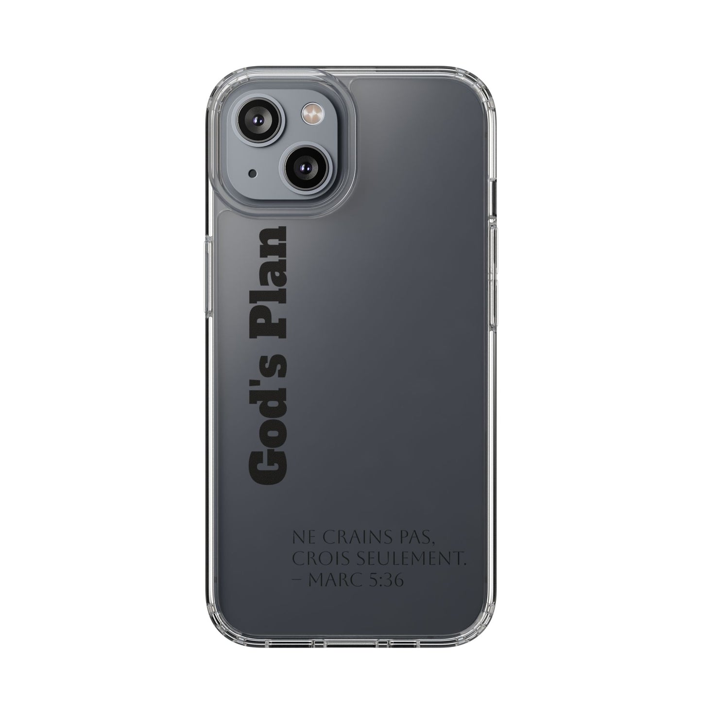 God's Plan – Coque Transparente | Coque de Téléphone Personnalisée, Style Minimaliste, Protection Durable, Cadeau Parfait