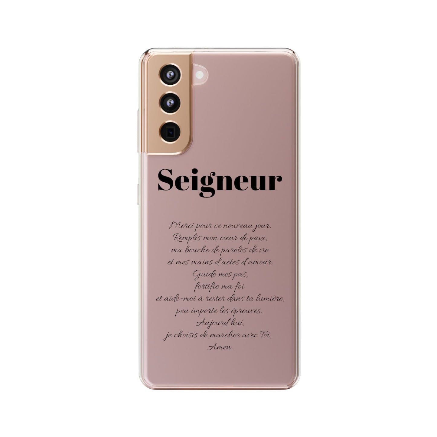 Coques de téléphone élégantes et transparentes avec citation inspirante, cadeau parfait pour toutes les occasions