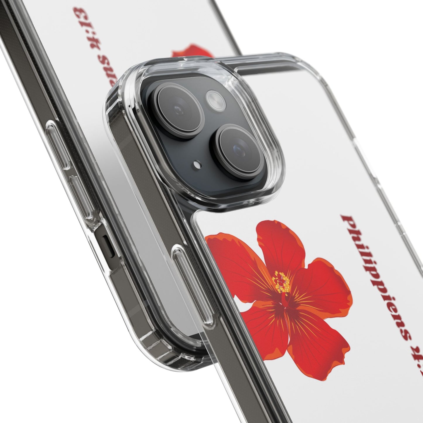 Coque de téléphone fleurie inspirante – Philippiens 4:13, cadeau pour lui ou elle, coque transparente pour iPhone ou Samsung